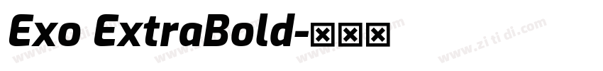 Exo ExtraBold字体转换